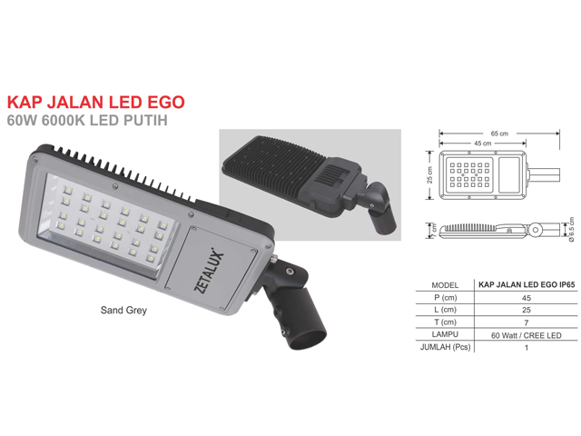 Lampu Jalan LED 60 Watt EGO